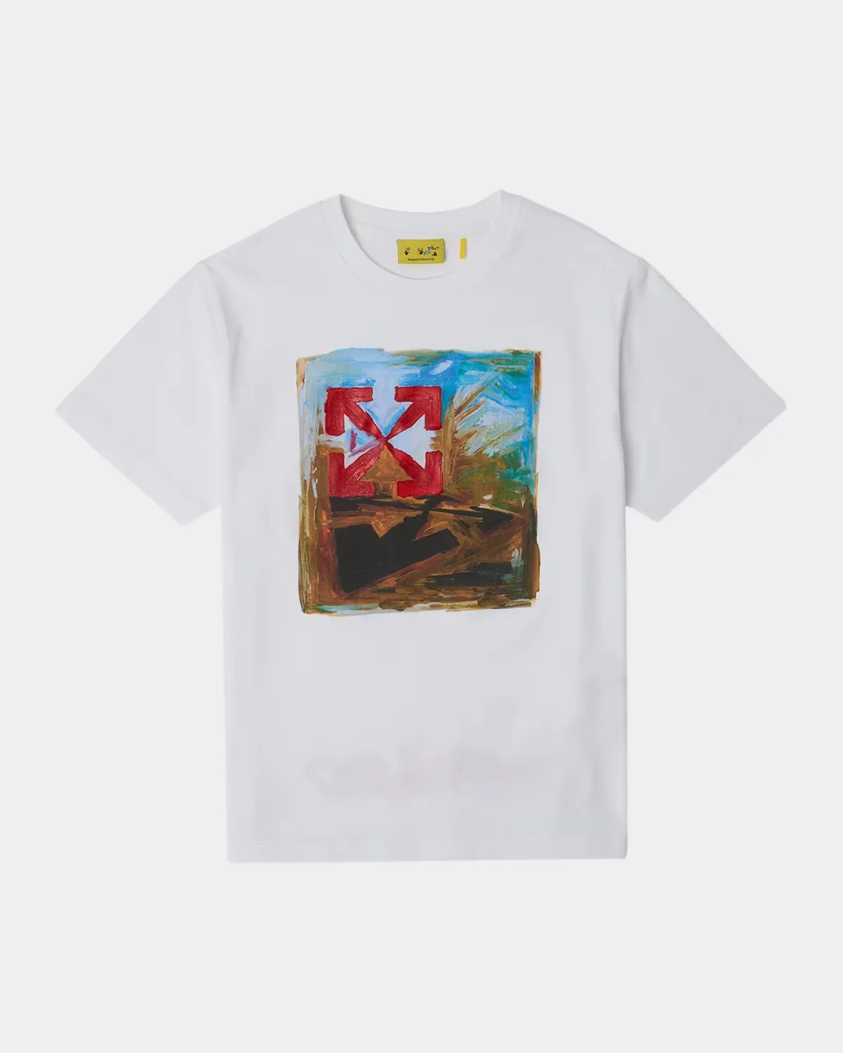 Painted Arrow Logo Cotton T-Shirt by Off-White