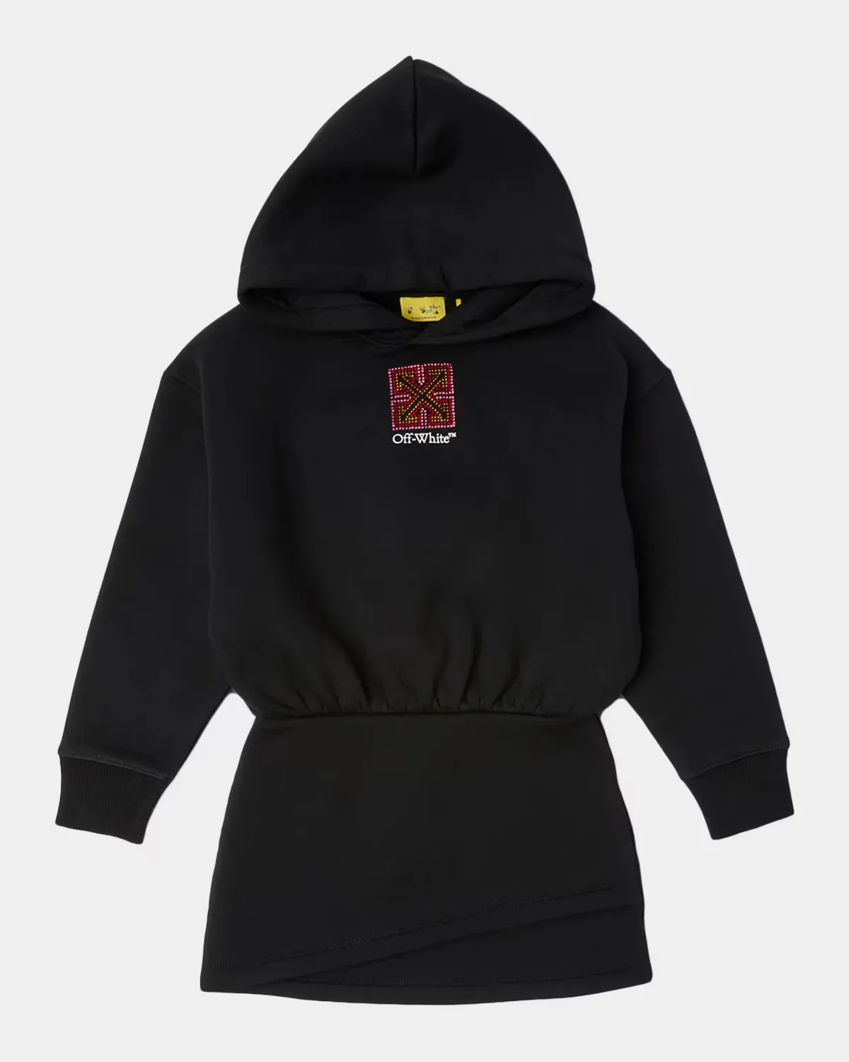 Arrow Bling Cotton Hoodie Dress by Off-White