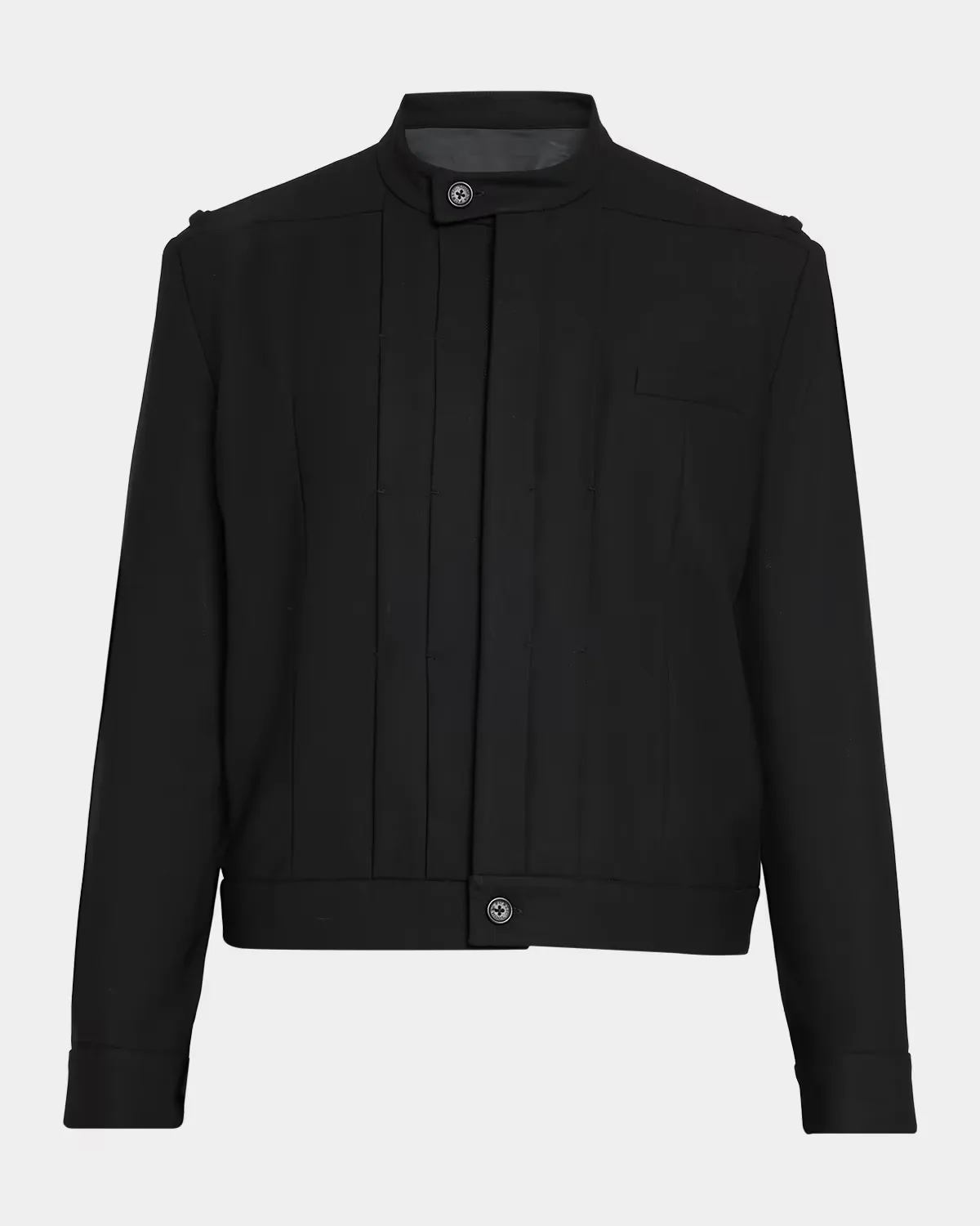 Franklin Band-Collar Pleated Jacket by Public School