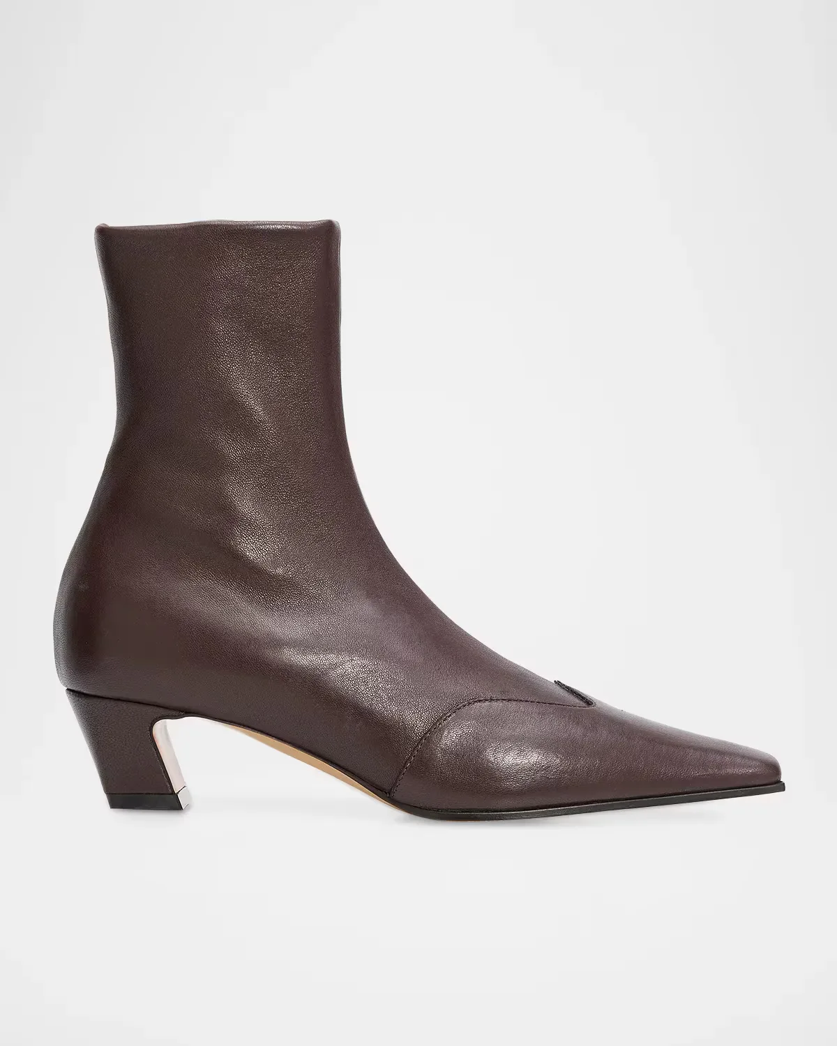 Nevada Stretch Leather Ankle Booties by Khaite