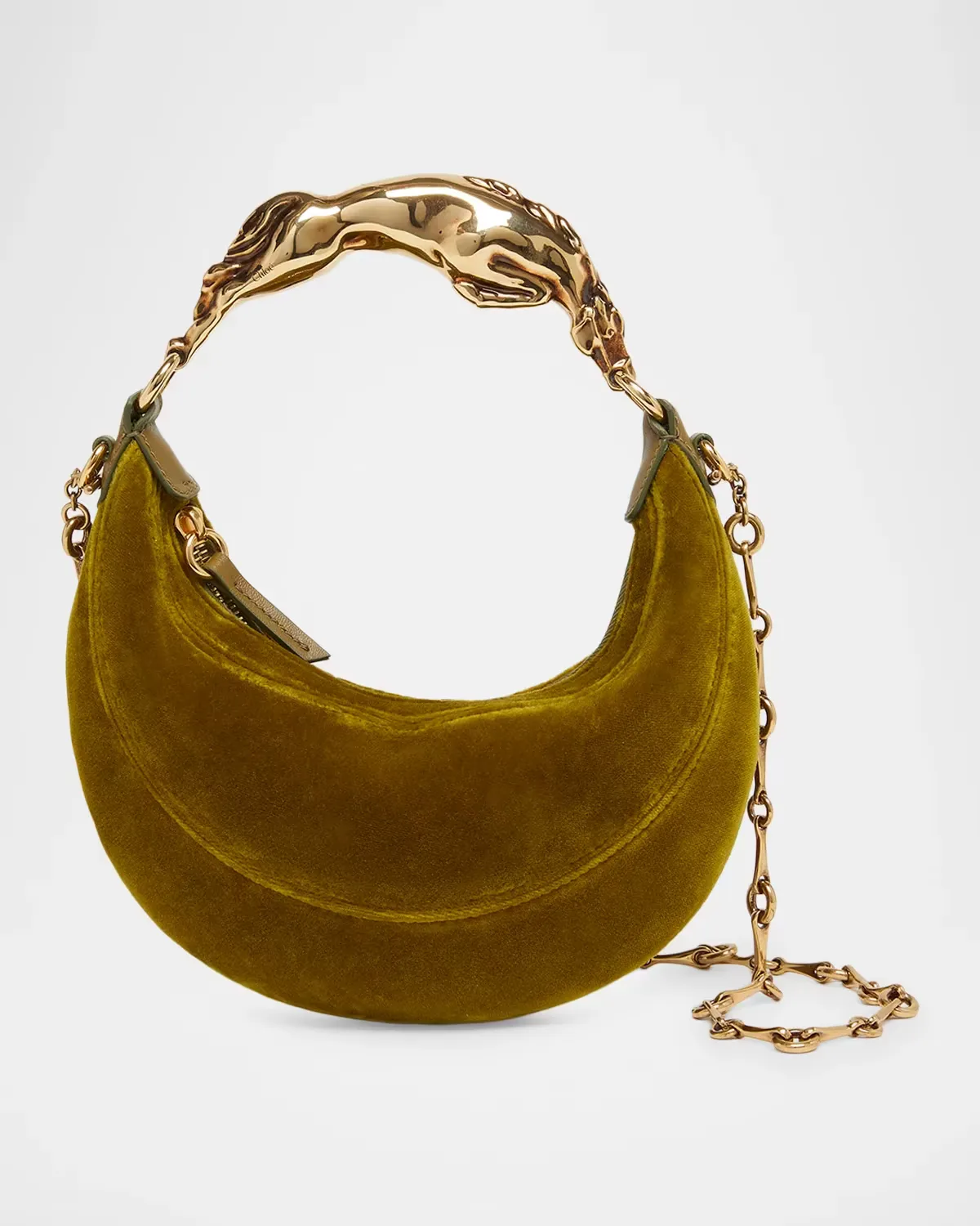 Chain Horse Small Velvet Shoulder Bag by Chloé