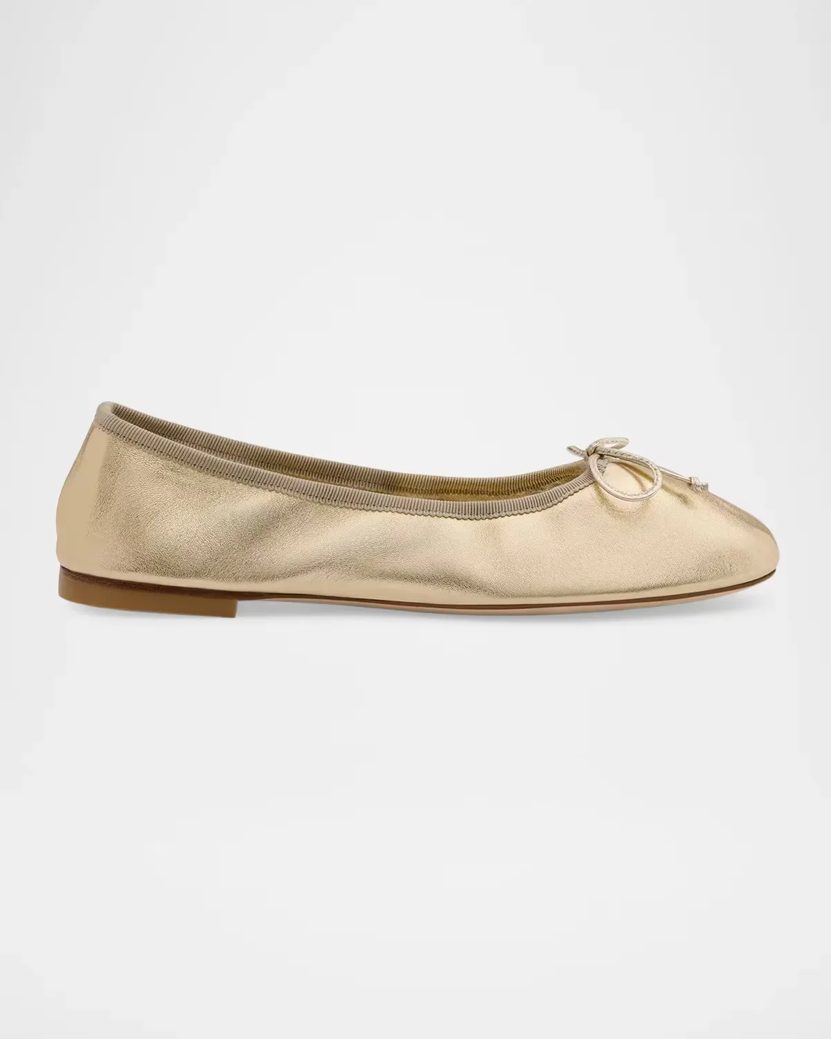Nia Leather Ballerina Flats by Stuart Weitzman