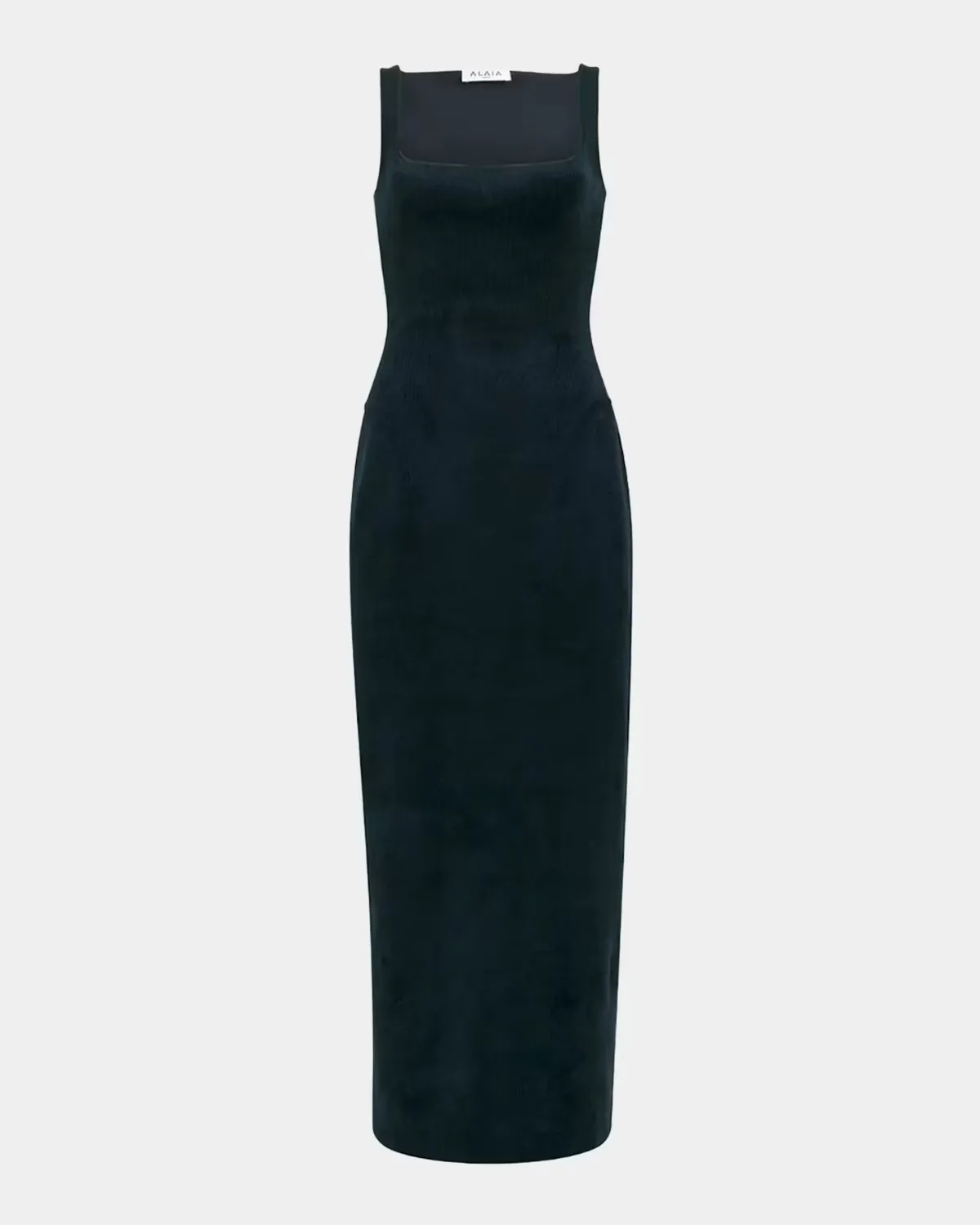 Sleeveless Velvet Bodycon Midi Dress by ALAA