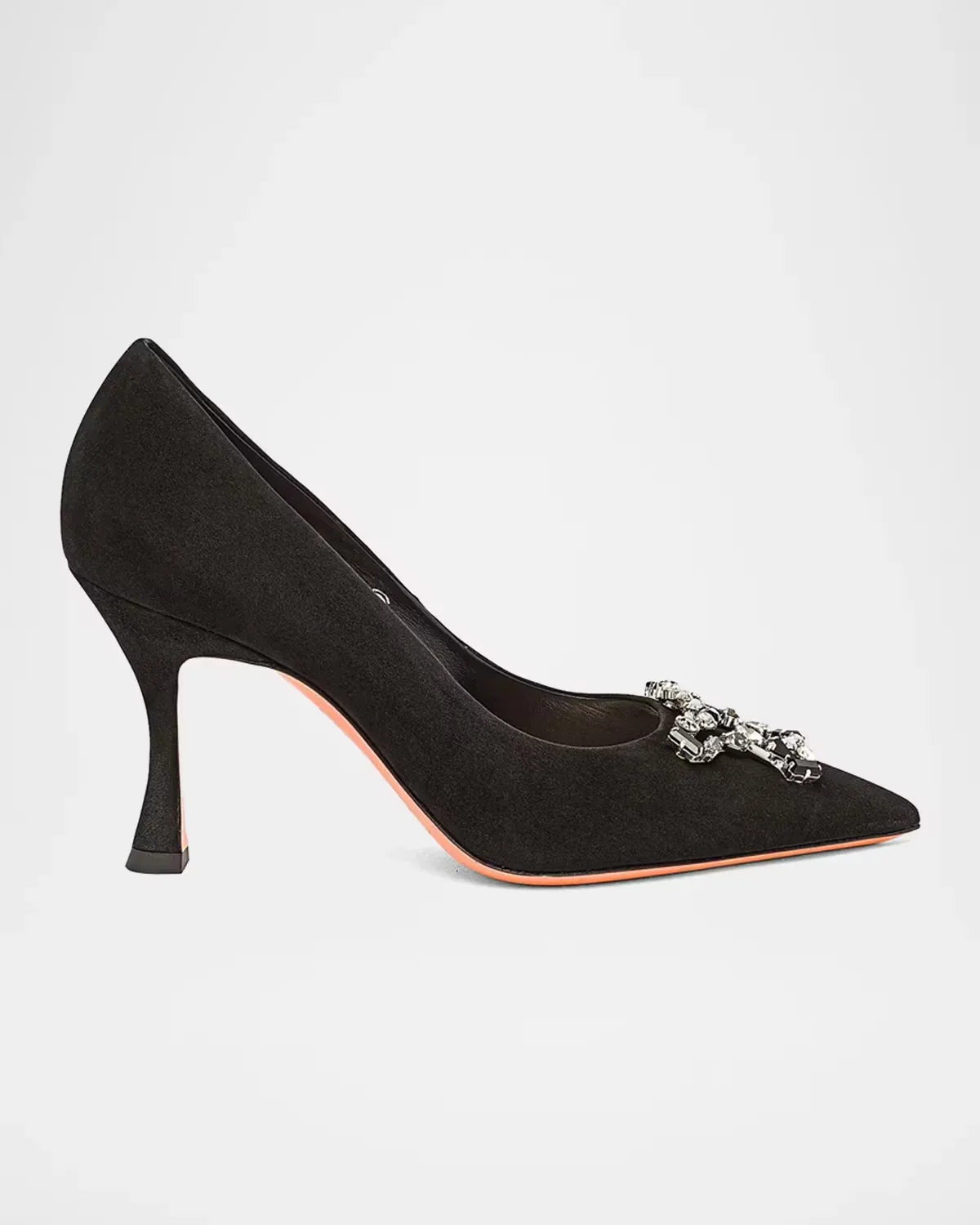 Embellished 85MM Suede Pumps by Santoni