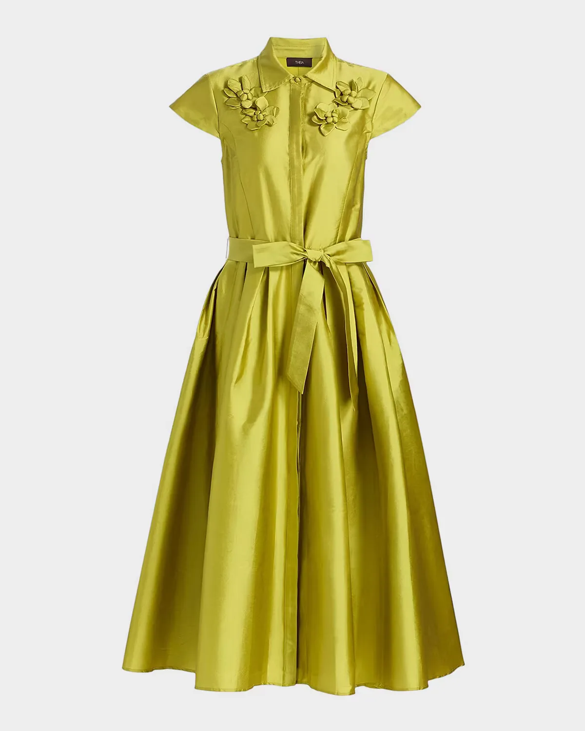 Vada Taffeta Shirtdress by Theia