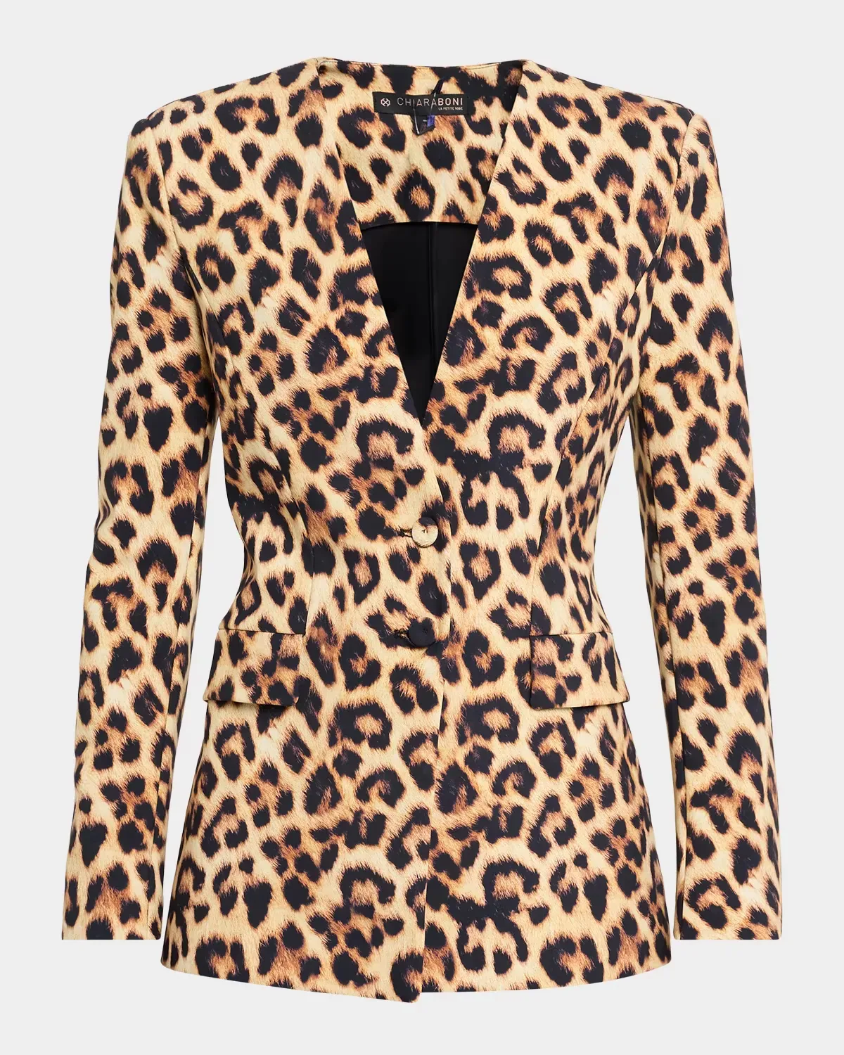 Ahita Leopard-Print Blazer by Chiara Boni La Petite Robe