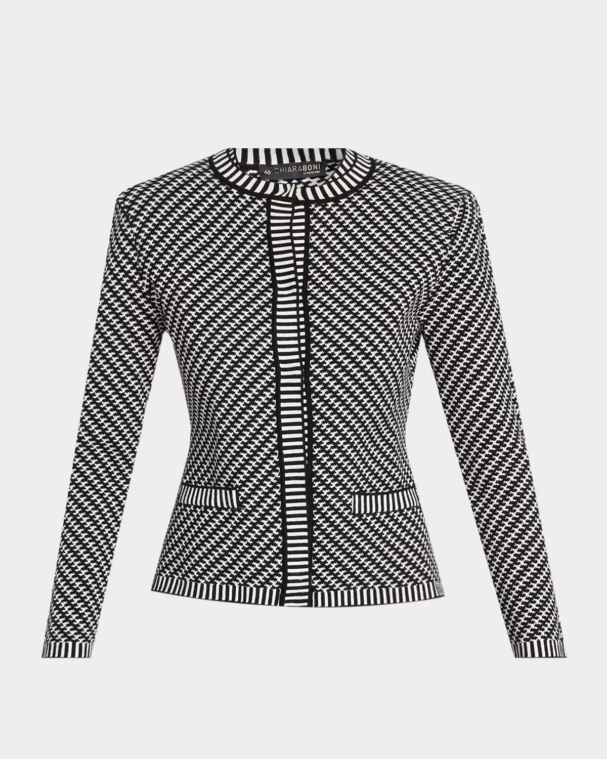 Ritz Bic 2-Piece Houndstooth Cardigan & Skirt Set by Chiara Boni La Petite Robe