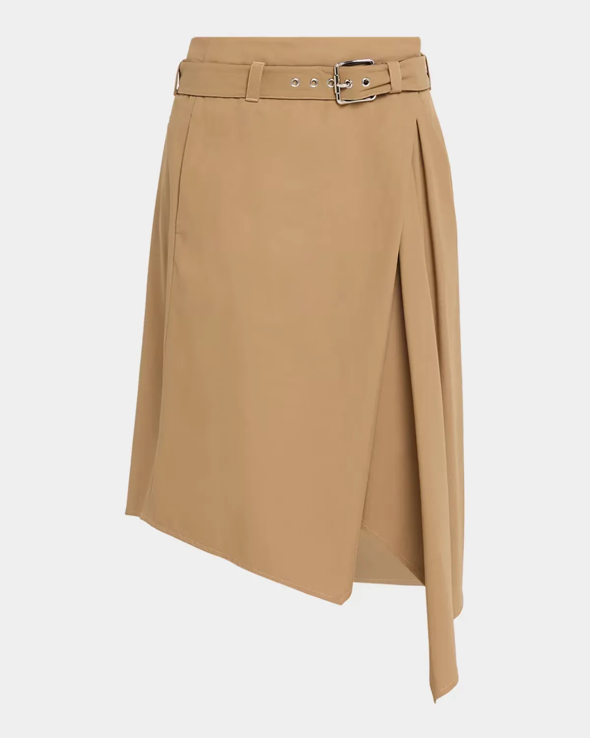 Asymmetric Draped Wrap Midi Skirt with Belt by LOEWE