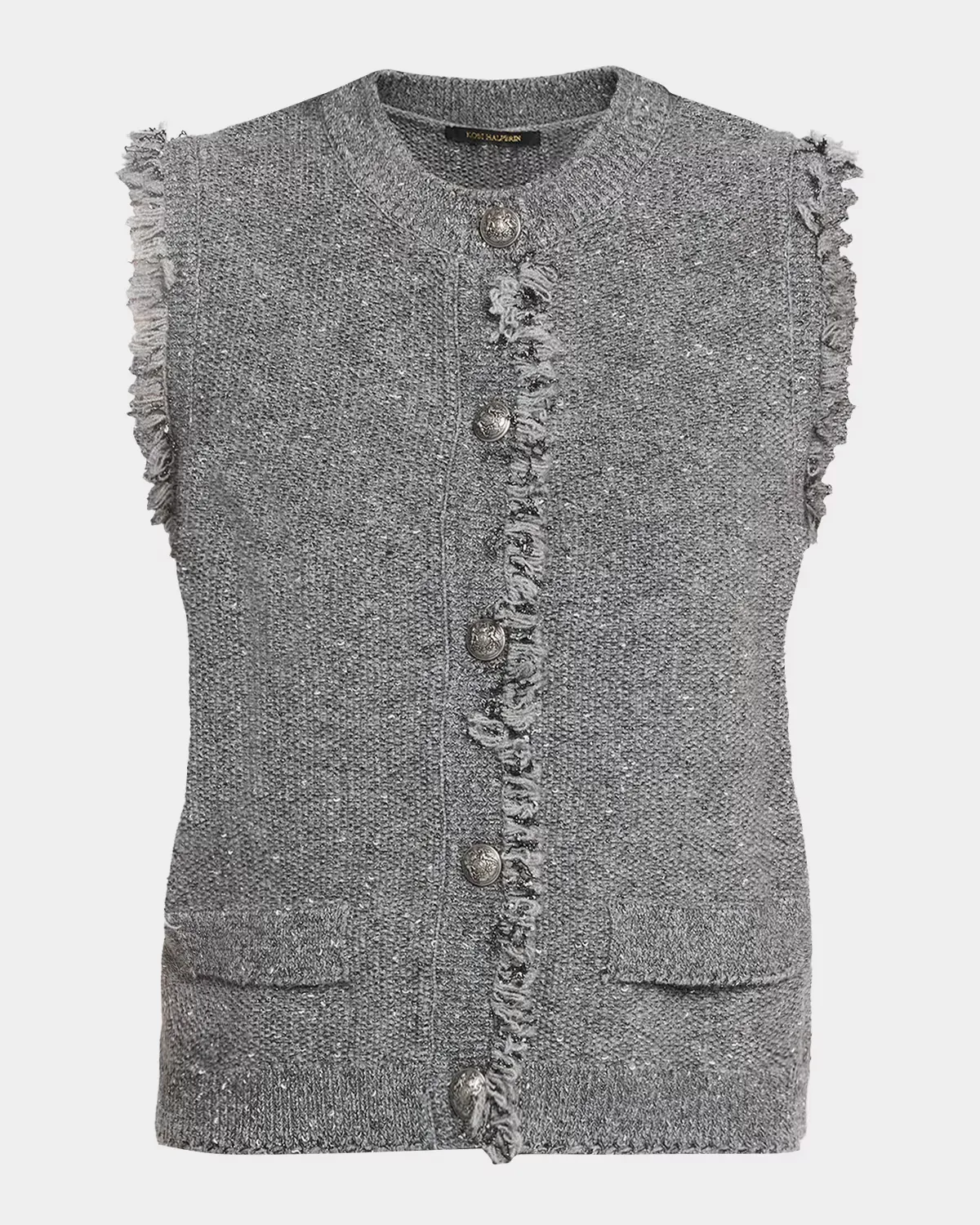 Fringed Tweed Sweater Vest by Kobi Halperin