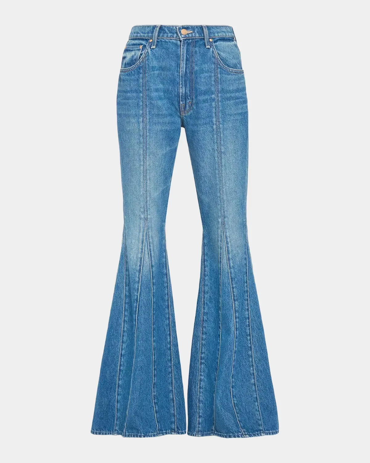 The Seamed Dollop Heel Flared Jeans by MOTHER