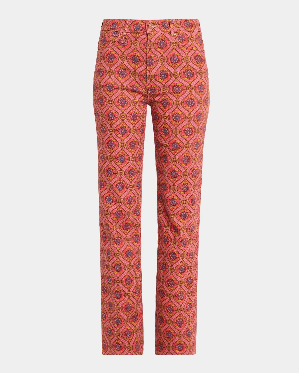 The Kick It Floral-Print Straight-Leg Jeans