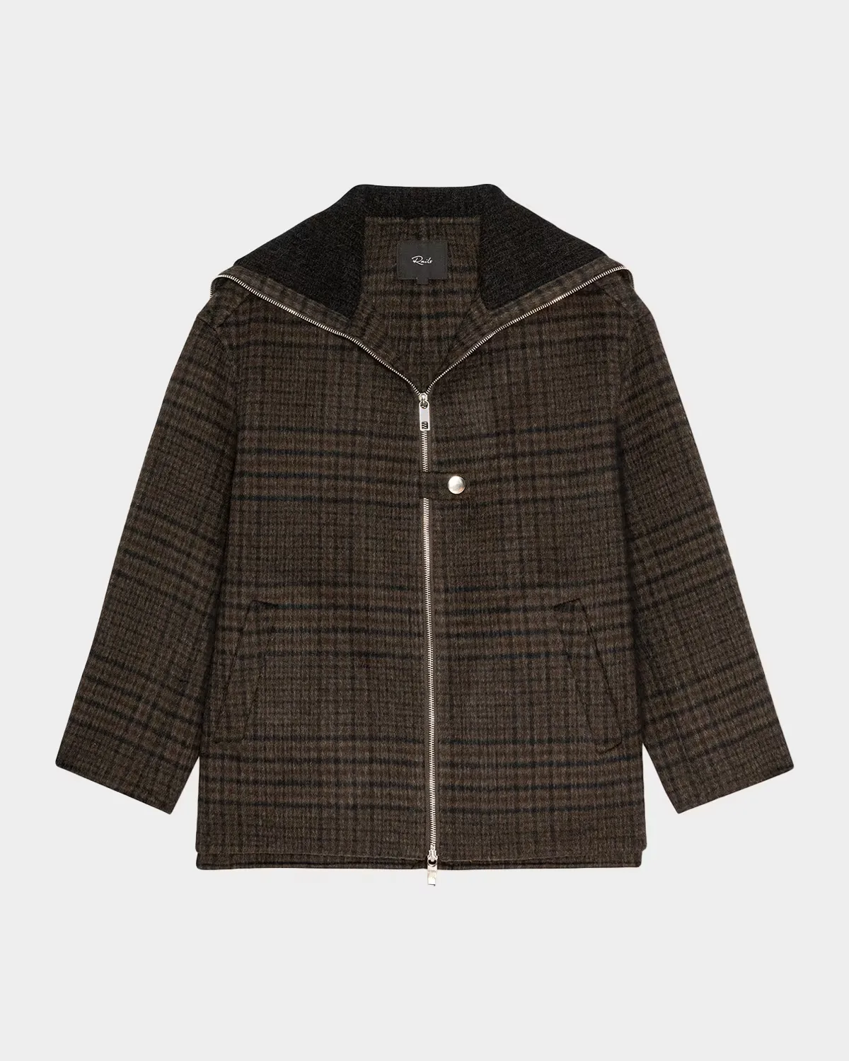 Silves Plaid Wool-Blend Jacket by Rails