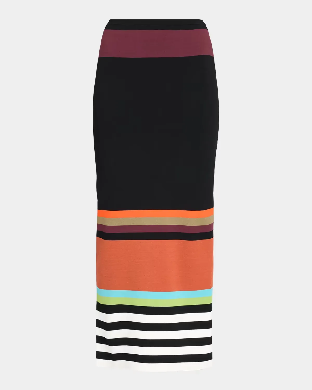 Striped Knit Body-Con Midi Skirt by CHRISTOPHER JOHN ROGERS