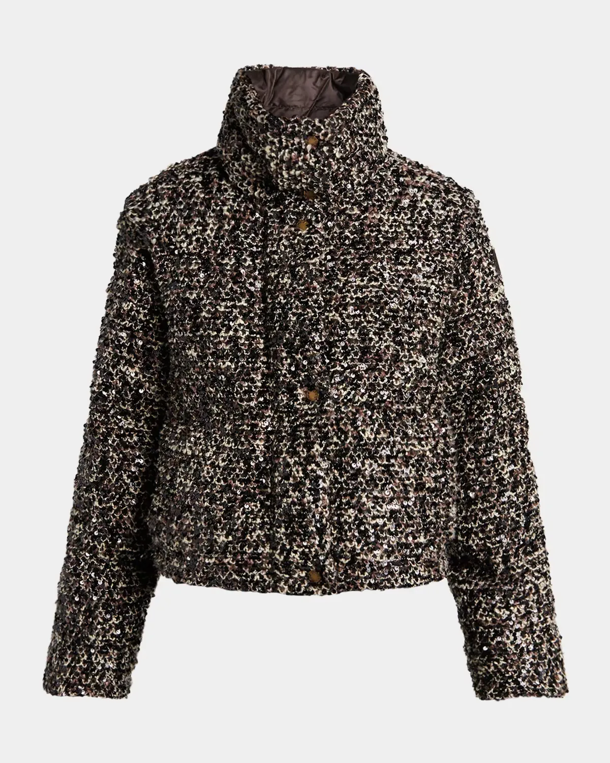 Poetique Sequined Jacket with Detachable Sleeves by Moncler