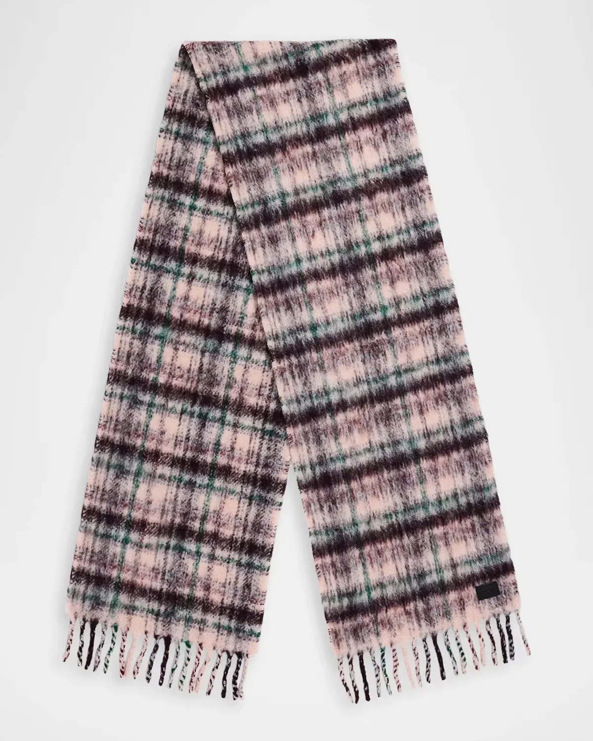 Tyler Brushed Knit Plaid Scarf by rag & bone