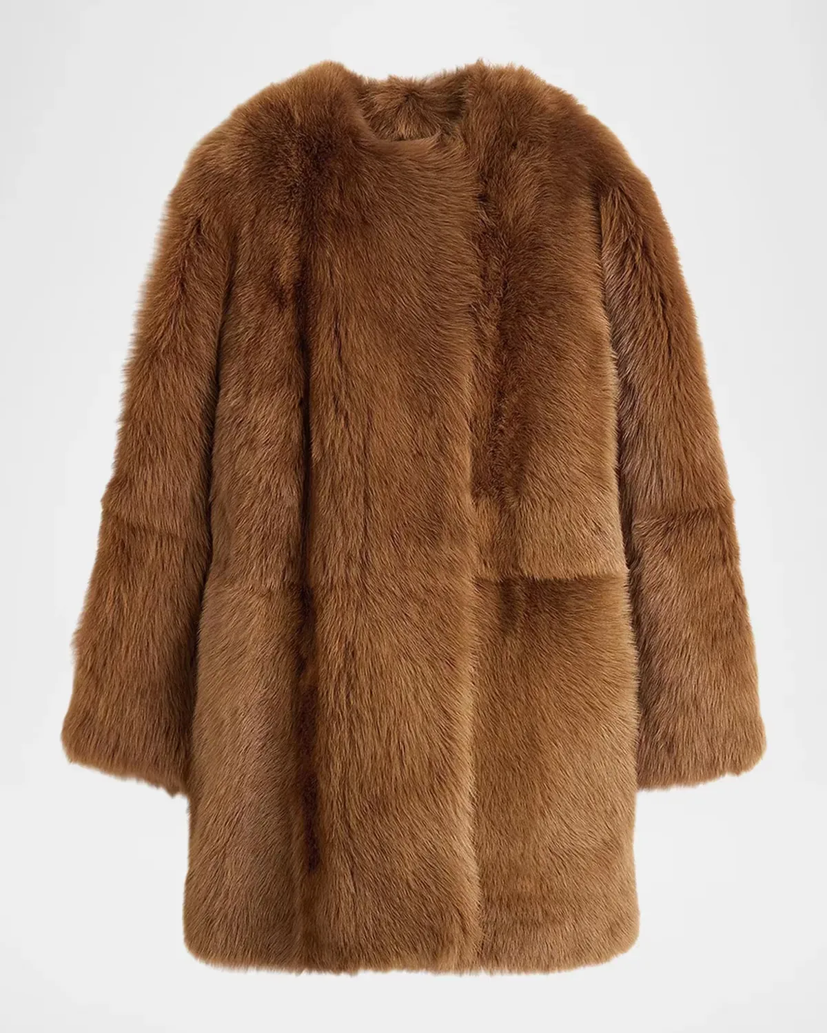 Silky Lamb Shearling Short Coat by Totême