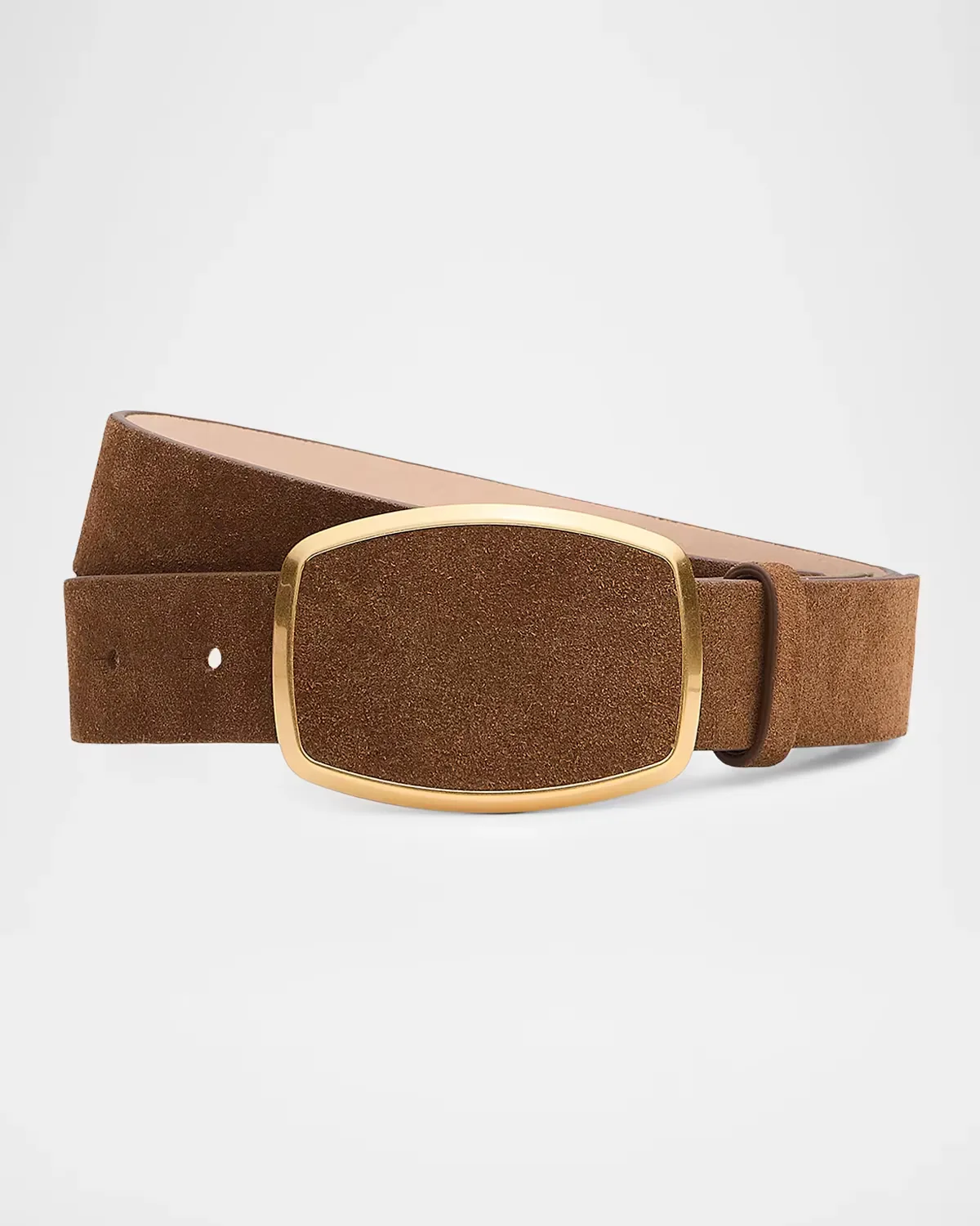 Wyatt Plaque Cut-to-Size Suede Belt by rag & bone