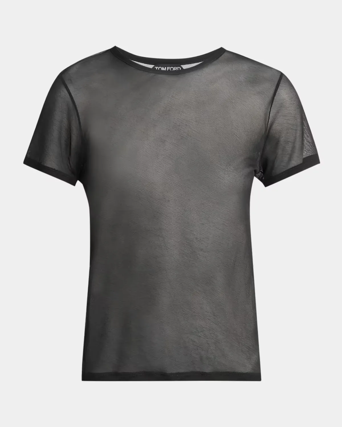 Sheer Light Crepe Jersey Short-Sleeve T-Shirt