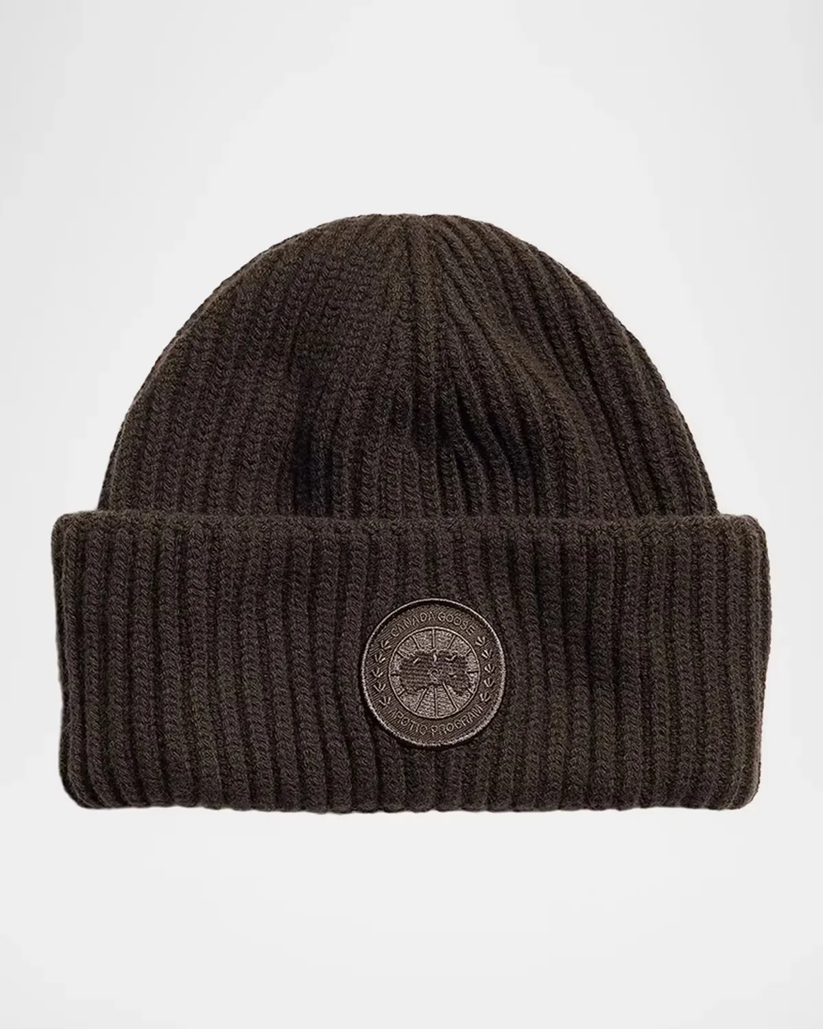 Tonal Disc Wool-Cashmere Beanie