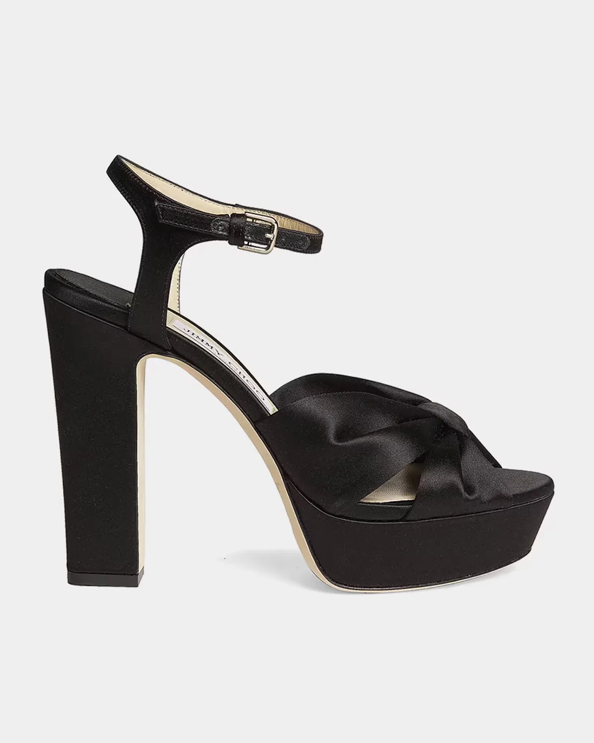 120mm Heloise Satin Platform Sandals
