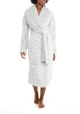 Embossed Leopard Robe