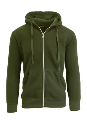 Full Zip Fleece Hooded Sweatshirt by Galaxy by Harvic