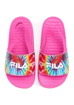 Beyond EVO Tie Dye Slide Sandals by FILA