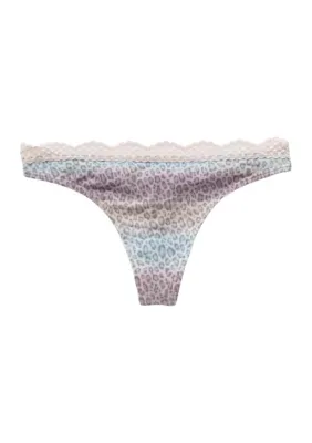 Printed Lace Thong by Parisian
