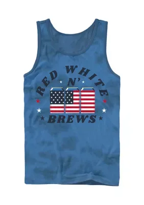 Red White and Brews Graphic Tank Top by Crown & Ivy