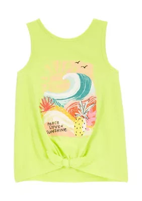 Sleeveless Printed Peplum Knit Tank Top by Carter's