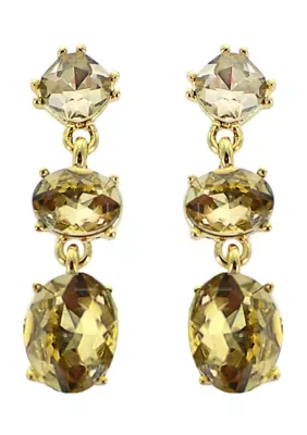 Gold Tone Linear Earrings by Belk