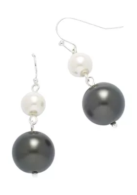 Tone Two Pearl Drop Earrings by Belk
