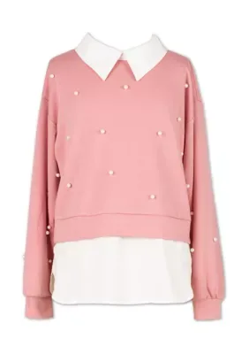 Collared Pearl Shirt by Speechless