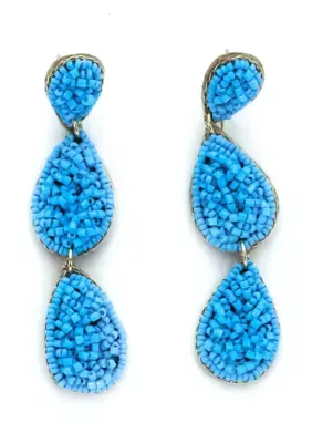 Purple Seed Bead Teardrop Earrings by Belk