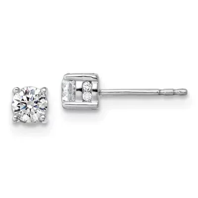 Lab Created 1/2 ct. t.w. Lab Grown Diamond Fashion Earrings in 14K White Gold by Belk & Co