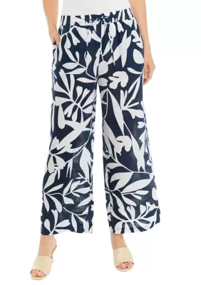 Pull on Clean Front Linen Pants by Elie Tahari