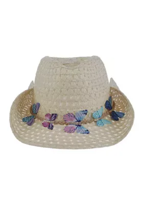 Cowboy Hat with Butterfly Band by Capelli New York