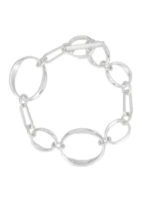 Silver-Tone Open Chain Link Bracelet - 8 In by Wonderly