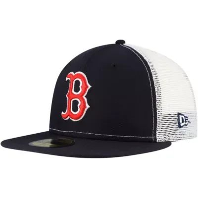 Boston Red Sox MLB Boston Sox Team Color 59FIFTY Trucker Fitted Hat by New Era
