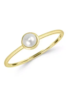 Gold Plated Brass Pearl Ring by Belk Silverworks