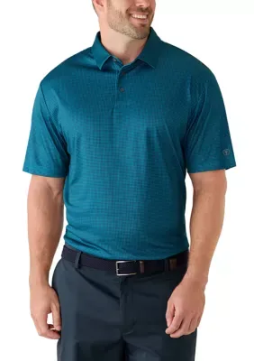 Tall Short Sleeve Houndstooth Polo Shirt by Pro Tour