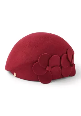 Sculpted Floral Beret by Anne Klein