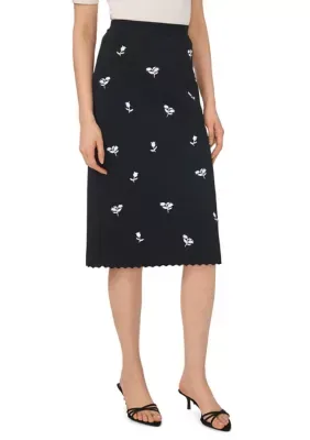 Midi Embellished Sweater Skirt by CeCe