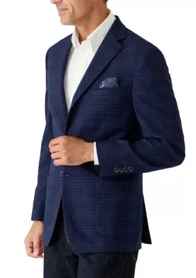 Check Print Blazer by Tallia