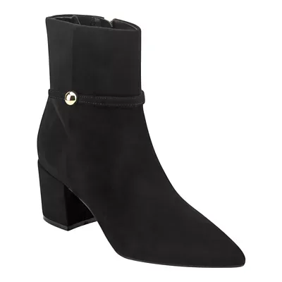 Jalysa Block Heel Pointy Toe Booties by Marc Fisher