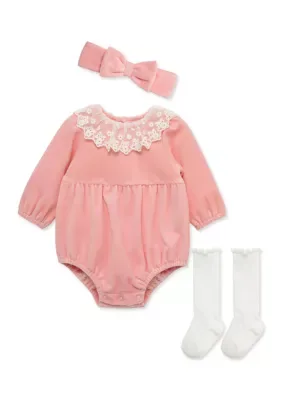 Lace Ruffle Bubble Set by Little Me