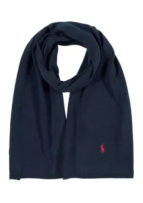 Lightweight Cotton Knit Scarf by Polo Ralph Lauren