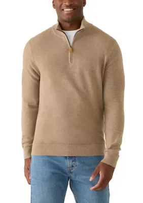 Textured 1/4 Zip Sweater by Crown & Ivy