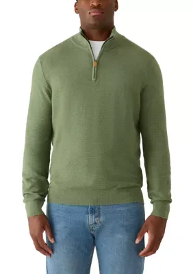 Textured 1/4 Zip Sweater
