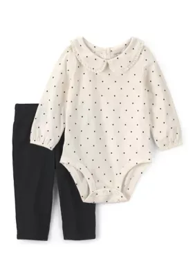 Polka Dot Bodysuit and Pants Set by Carter's